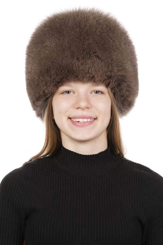Миниатюра фотографии Шапка женская из песца
