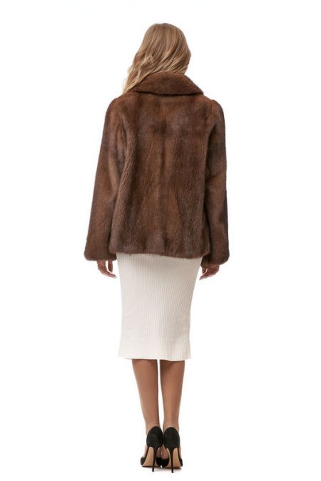 Купить Шуба из норки с воротником в каталоге