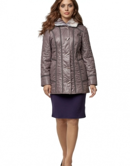 Купить Куртка женская из текстиля с капюшоном, отделка искусственный мех в каталоге