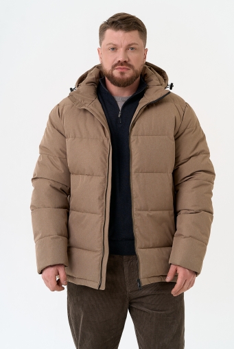 Миниатюра фотографии Мужской пуховик с капюшоном 
