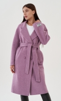 Миниатюра фотографии Удлиненное женское пальто с поясом