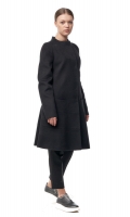 Миниатюра фотографии Женское пальто из текстиля без воротника