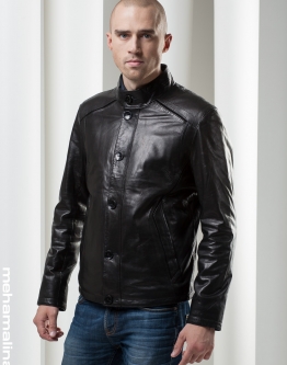 Купить Кожаная куртка, воротник-стойка в каталоге