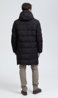Миниатюра фотографии Мужской удлиненный пуховик с капюшоном