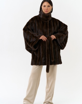 Купить Женская шуба из эко меха с воротником стойкой в каталоге