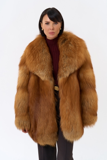 Миниатюра фотографии Шуба из рыжей лисы