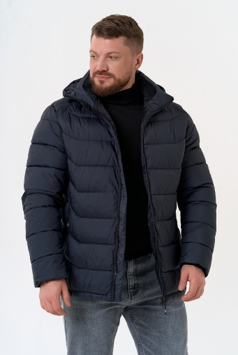 Миниатюра фотографии Мужской пуховик с капюшоном 