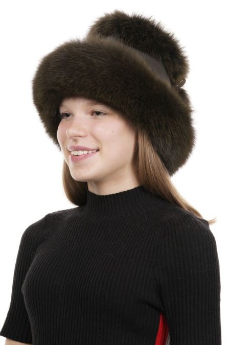 Купить Шапка женская из песца в каталоге