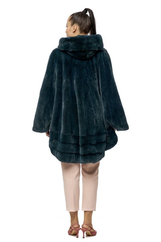 Миниатюра фотографии Шуба из норки с воротником