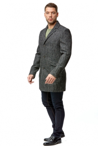 Миниатюра фотографии Мужское пальто из текстиля с воротником