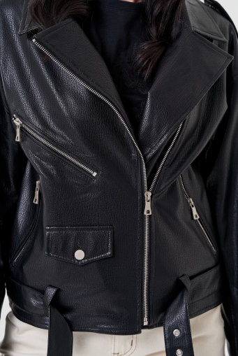 Миниатюра фотографии Куртка косуха из эко кожи 