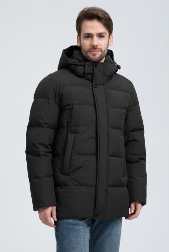 Миниатюра фотографии Мужской пуховик с капюшоном 