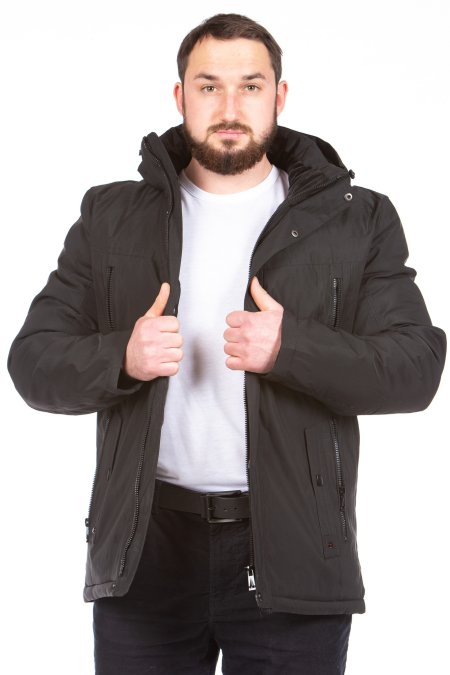 Купить Пуховик мужской из текстиля с капюшоном в каталоге
