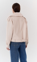 Миниатюра фотографии Куртка из эко кожи на утеплителе с натуральным мехом