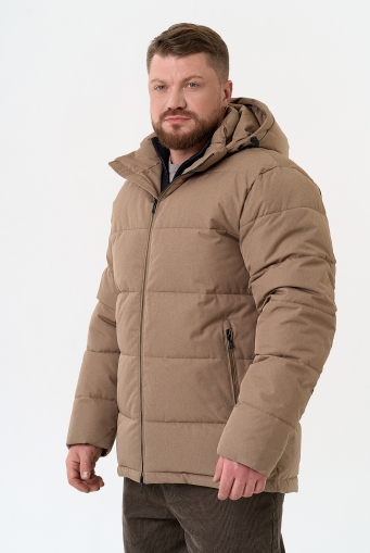 Миниатюра фотографии Мужской пуховик с капюшоном 