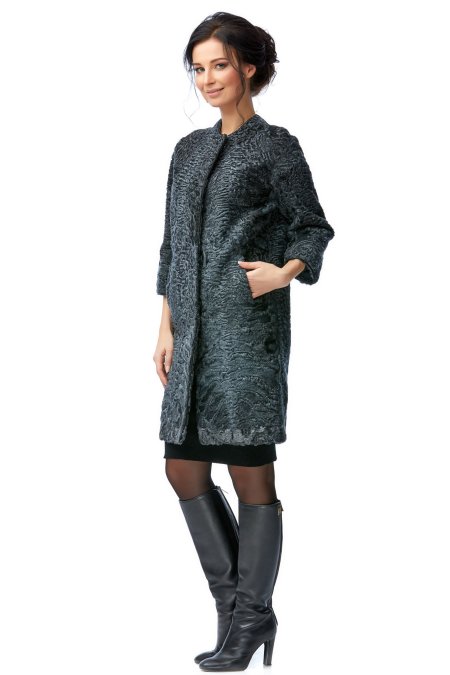 Купить Шуба из каракуля без воротника в каталоге