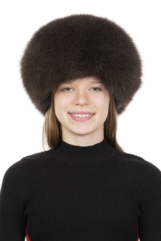 Миниатюра фотографии Шапка женская из песца