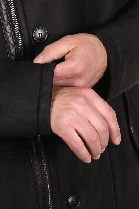 Купить Дубленка мужская из натуральной овчины с воротником в каталоге