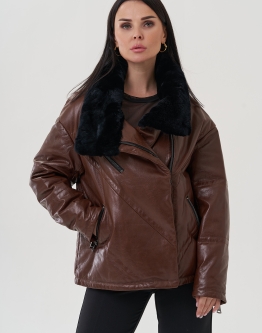 Купить Утепленная куртка из натуральной кожи в каталоге