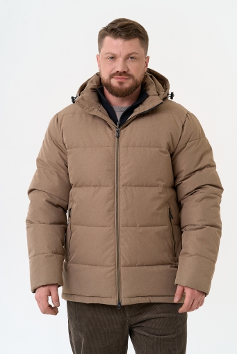 Миниатюра фотографии Мужской пуховик с капюшоном 