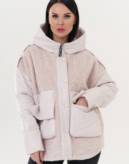 Купить Женская куртка комбинированная с шерстью в каталоге