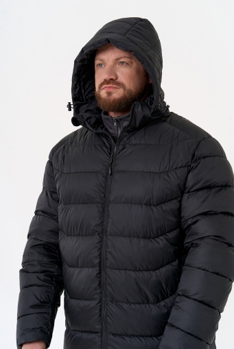 Миниатюра фотографии Мужской пуховик черного цвета