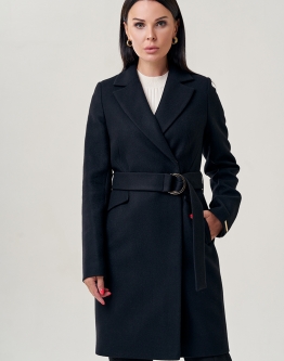 Купить Приталенное женское пальто в черном цвете в каталоге