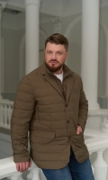 Миниатюра фотографии Мужской пуховик со съемной манишкой