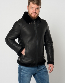 Купить Дубленка пилот мужская на молнии  в каталоге