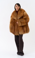 Миниатюра фотографии Шуба из рыжей лисы