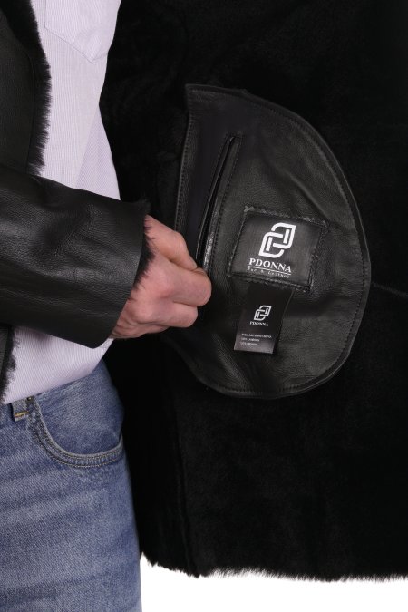 Купить Дубленка мужская из натуральной овчины с воротником в каталоге