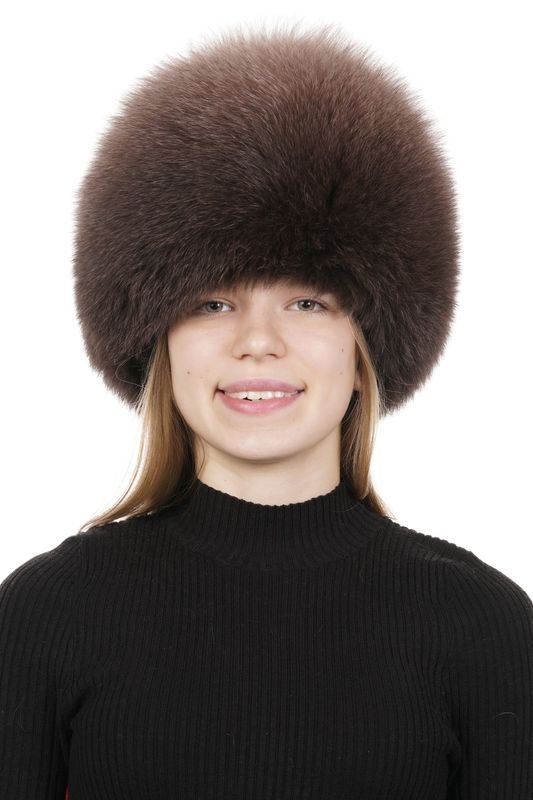 Миниатюра фотографии Шапка женская из песца