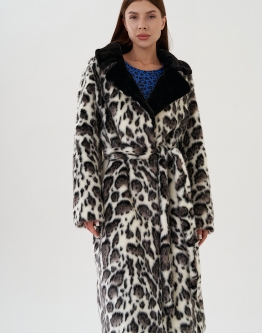 Купить Пальто из эко меха с леопардовым принтом в каталоге