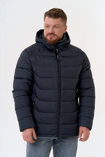 Миниатюра фотографии Мужской пуховик с капюшоном 