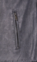 Миниатюра фотографии Мужская кожаная куртка из эко-кожи с капюшоном