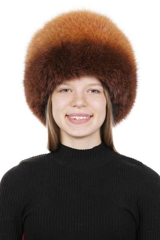 Миниатюра фотографии Шапка женская из песца