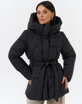 Купить Женский пуховик с поясом в каталоге