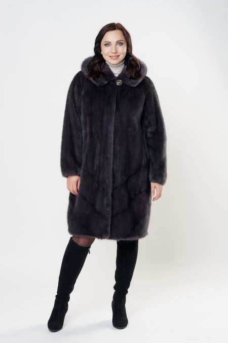 Купить Женская шуба в сером цвете в каталоге