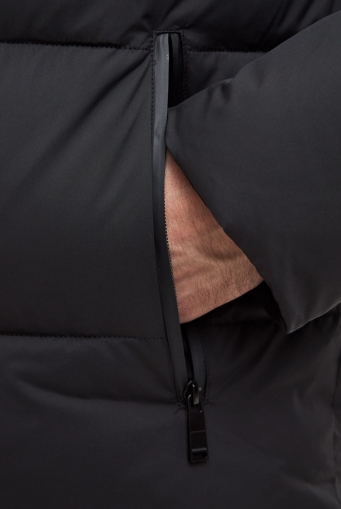 Миниатюра фотографии Мужской пуховик черного цвета 