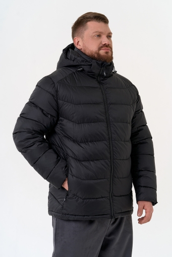 Миниатюра фотографии Мужской пуховик черного цвета