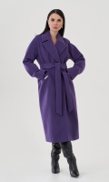 Миниатюра фотографии Пальто фиолетового цвета с английским воротником