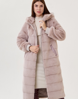 Купить Пальто из искусственного меха с капюшоном в каталоге