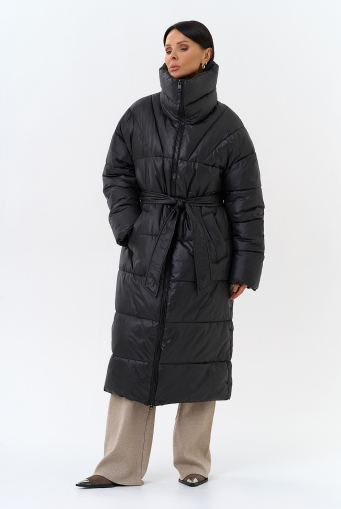 Миниатюра фотографии Женский пуховик с воротником стойкой