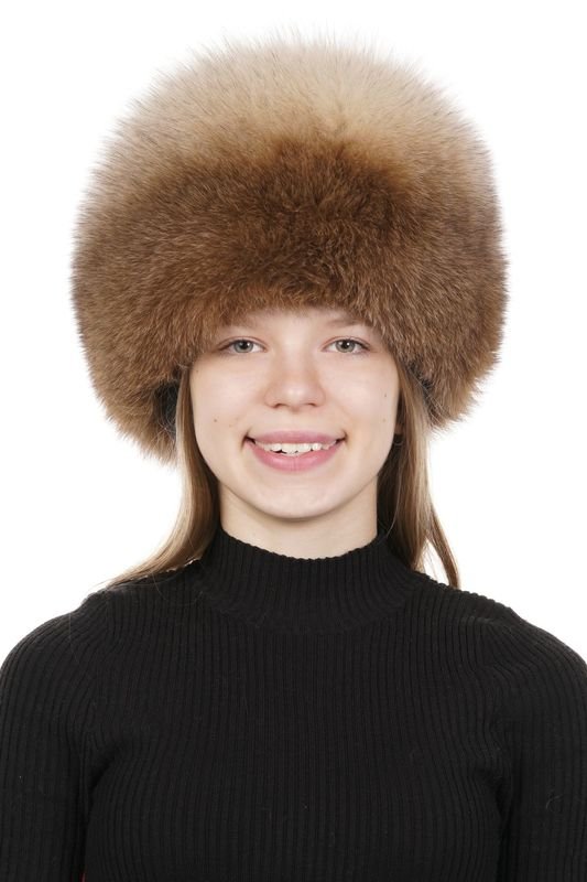 Миниатюра фотографии Шапка женская из песца
