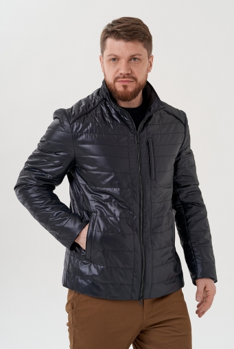 Миниатюра фотографии Куртка мужская черного цвета 