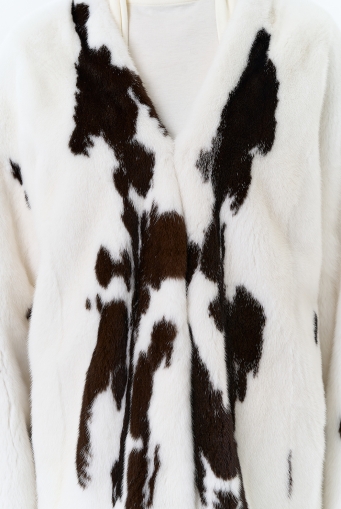 Миниатюра фотографии Жакет из меха норки в расцветке "ягуар"