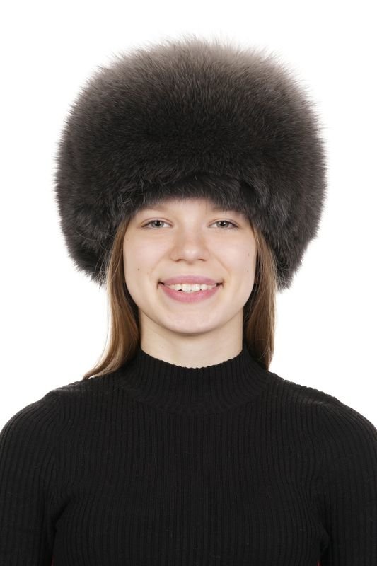 Миниатюра фотографии Шапка женская из песца